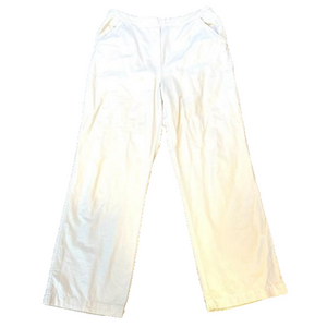 100% Cotton Pull On Pants Cream Straight Leg NORTHERN REFLECTIONS Villager, M